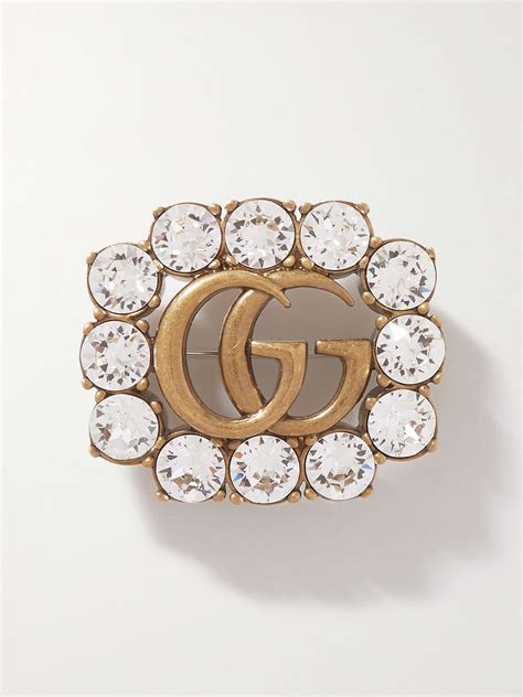 gucci brooch gold|Gucci ribbon brooch for sale.